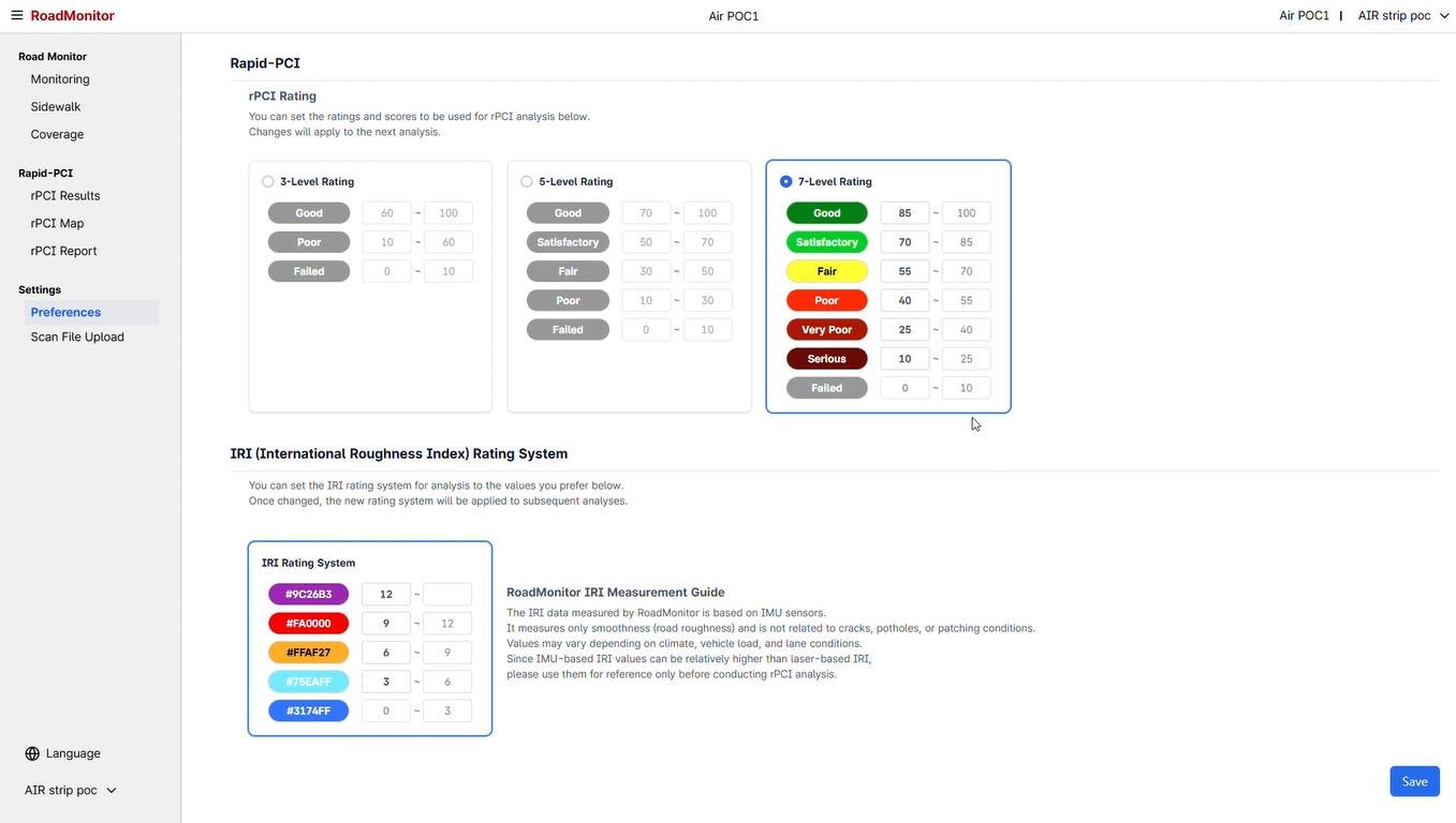 Detailed grading system setup